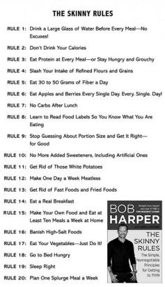 Bob Harper's Skinny Rules - good rules to live by in your Fit (not skinny) life!