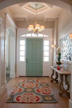 Love the idea of painting the inside of the door a fun color!