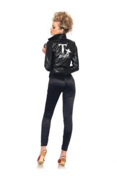 
                    
                        Black Bad Sandy T-Birds Faux Leather Jacket Licensed Grease Costume
                    
                