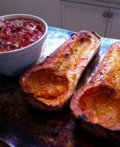 
                    
                        Roasted Butternut Squash with Meaty Marinara
                    
                