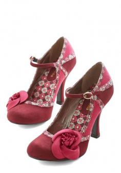 
                    
                        Garden of Possibilities Heel in Merlot | Mod Retro Vintage Heels | ModCloth.com
                    
                