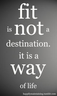 
                    
                        Fit is not a destination. It's a way of life. #weightloss #loseit
                    
                