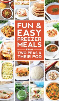 
                    
                        Easy Freezer Meals and Tips on twopeasandtheirpo... Stock your freezer with these easy freezer meals! They are all SO good!
                    
                