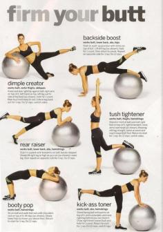Stability ball exercises for #Workout Exercises #fitness #Workout #Work out