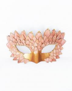 
                    
                        Pink & Gold Masquerade Mask - Embellished Venetian Mask
                    
                