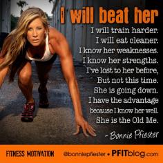 
                    
                        My fiercest competitor: ME! #fitfluential #livewithfire #respectyourself
                    
                