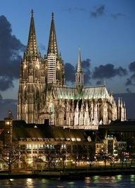 Cologne Cathedral, Germany.  I have a ton of beautiful pictures of this church, thanks to a dear friend who traveled with me there a couple of times in the 80s. It's awe-inspiring. Cologne is my favorite city in Germany.