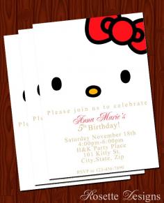 
                    
                        Hello Kitty - CUSTOM - birthday invitation
                    
                