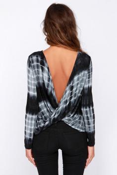 
                    
                        Only in Retro-spect Black Tie-Dye Top at Lulus.com!
                    
                