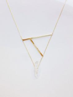 
                    
                        Hammered Bar Necklace Gold Geometric Necklace Gold by SummerBucket
                    
                