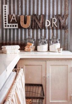 If our laundry rooms looked like this, we’d probably actually do our laundry. P.S. This came from one of the best DIY sites we’ve ever seen…