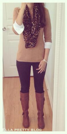 Love this scarf outfit