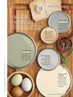 Neutral Paint Colors - Interiors By Color cloudy sky for kitchen area? &sage leaf for the living room