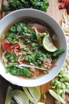 Homemade Pho - need to cook the noodles more than the recipe calls for, but great end result! Add limes to the shopping list too.