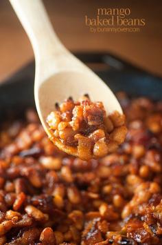 Mango and bacon baked beans