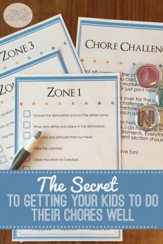 
                    
                        So you've assigned chores, but it's still not working for your family. The kids fight, the work is lousy and mom is tired. I get it. You're not alone. I found this secret to getting your kids to do their chores well and I promise you're gonna love it!
                    
                