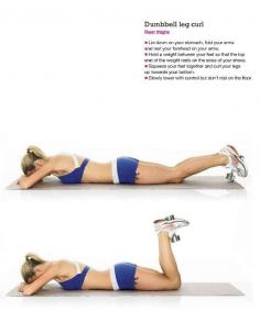 Lean thigh workout- Try this dumbbell leg curl and get results people only dream about getting.