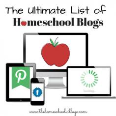 
                    
                        The Ultimate List of Homeschooling Blogs all organized into one spot!
                    
                