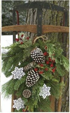 
                    
                        Bohemian Pages: ~Christmas with Antiques~ decorate with an old sled
                    
                