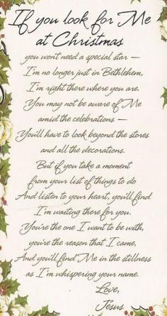 
                    
                        Poem “If You Look for Me at Christmas”
                    
                