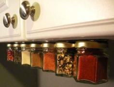 
                    
                        Put a magnet strip under your cabinets to store spices. | 41 Creative DIY Hacks To Improve Your Home
                    
                