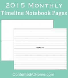 
                    
                        2015 Monthly Timeline Notebook Pages
                    
                