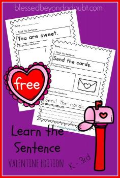 
                    
                        FREE Learn the sentence Valentine's edition! Super cute!
                    
                