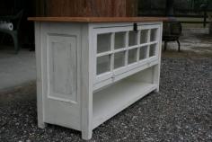 Anna Bananas Furniture Gallery ~ tv console made from a door and a window