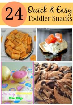 
                    
                        24 Quick and easy snacks for your toddlers! Great for us homeschoolers! ;)
                    
                