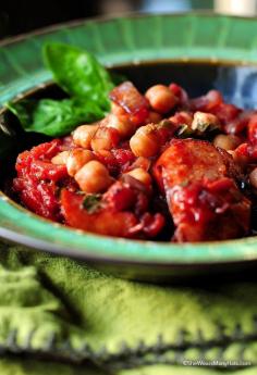 
                    
                        This delicious Italian Style Garbanzos and Sausage Recipe is a great weeknight meal that is quick and easy to make. Easily adapt for a vegetarian version if desired.
                    
                