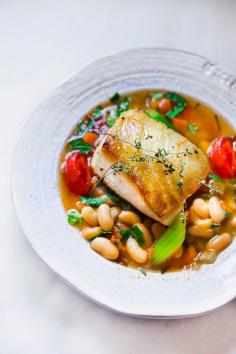 
                    
                        Pan Seared Sea Bass with Cannellini Bean Stew #seabass #cannellinibeans #feastingathome
                    
                