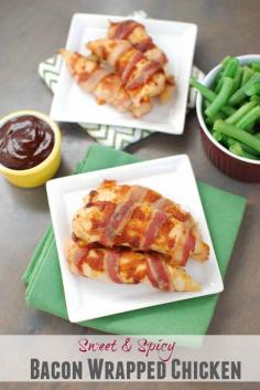 
                    
                        Sweet & Spicy Bacon Wrapped Chicken
                    
                