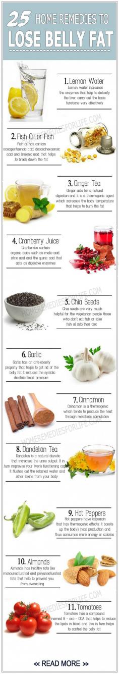 25 Home Remedies For Lose Belly Fat