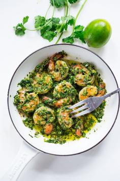 
                    
                        Flavorful Chimichurri Shrimp...made in 15 minutes flat....serve as an appetizer or a simple dinner over rice. #chimichurri #shrimp #shrimprecipes #shrimpappetizer
                    
                