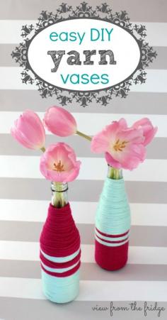 
                    
                        Yarn Wrapped Glass Bottles  |  View From The Fridge
                    
                
