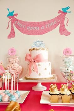 Love this gorgeous Cinderella cake from a Cinderella Princess Party found via Kara's Party Ideas | KarasPartyIdeas.com #cinderella #disney #princess #party #ideas #cake by M Otayza