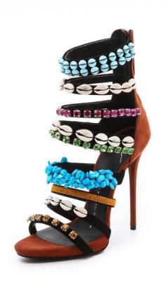 Breaking the Bank - Giuseppe Zanotti Embellished Strappy Sandals .