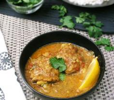 
                    
                        Coconut Chicken with East African flavors - tender chicken thighs in a spicy coconut curry sauce
                    
                