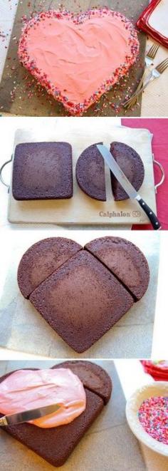 
                    
                        DIY Heart Cake ♥ Great for any occasion! Click here for more DIY inspiration!
                    
                
