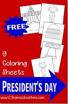 
                    
                        FREE President's Day Coloring Pages for Kids!! These are fun for Toddler, Preschool, and Kindergarten kids; also great for 4th of July
                    
                