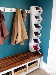 
                    
                        DIY Custom Cubbies for the mudroom area... perfect for hats, mittens, etc! {Sawdust and Embryos}
                    
                