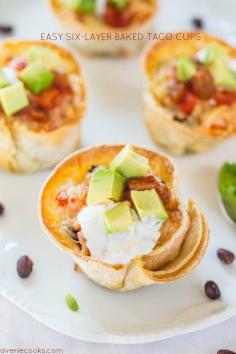 
                    
                        Easy Six-Layer Baked Taco Cups
                    
                