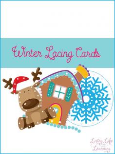 
                    
                        A great activity to practice fine motor skills: winter lacing cards
                    
                