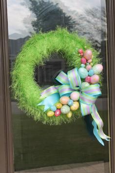 
                    
                        Easter Grass Wreath*** I want to make it with hearts for Valentines Day and then eggs for Easter.
                    
                