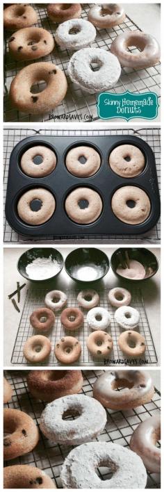 
                    
                        Skinny homemade Donuts - Only 60 calories each and so much flavor! This is the best donut recipe you will every try and so easy to make.
                    
                