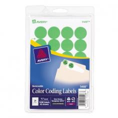 
                    
                        Avery Print/Write Self-Adhesive Removable Labels, 0.75 Inch Diameter, Green Neon, 1008 per Pack (05468) Avery www.amazon.com/...
                    
                