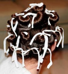 Rag curlers for spiral curls