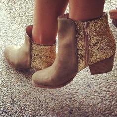 gold  glitter by the style files....chic  rustic all in one shoe!?