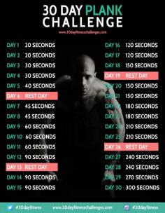 
                    
                        30 Day Plank Challenge Fitness Workout Chart
                    
                