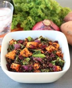 
                    
                        Quinoa Salad with Sweet Potatoes, Kale, and Dried Cranberries Recipe on twopeasandtheirpo...
                    
                
